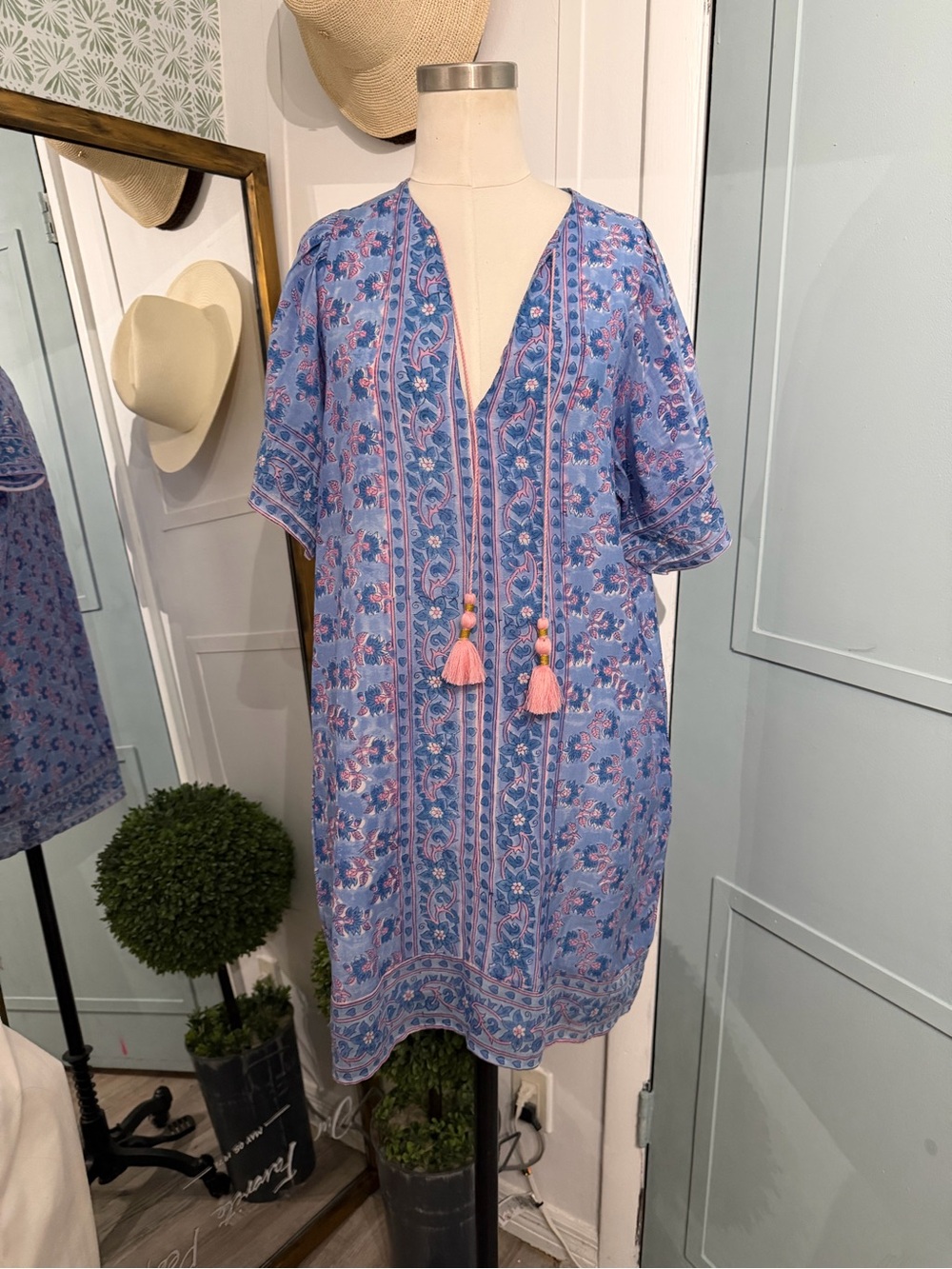 SPELL Flutter Tunic Dress Mini Medium Bohemian Short Sleeve - Picture 2 of 9